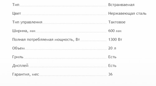 Встраиваемая микроволновая печь MAUNFELD (Маунфилд) XBMO202S