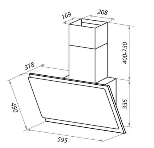 Вытяжка MAUNFELD (Маунфилд) EMMY 60 белое стекло