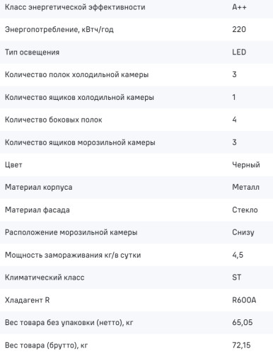 Холодильник MAUNFELD (Маунфилд) MFF185NFB Inverter