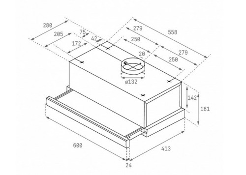 Встраиваемая вытяжка Teka (Тека) TL 6310 STAINLESS STEEL