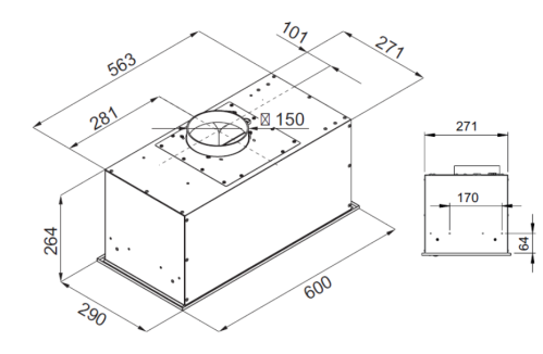 Встраиваемая вытяжка Kuppersberg (Купперсберг) IBOX 60 W