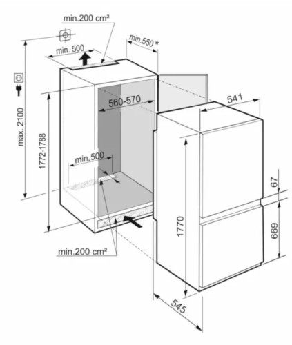 Встраиваемый холодильник Liebherr (Либхер) ICNSf 5103