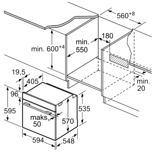 Электрический духовой шкаф Bosch (Бош) HBA554YS0
