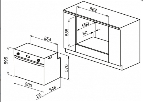Электрический духовой шкаф Korting (Кёртинг) OKB 7809 CSGW PRO