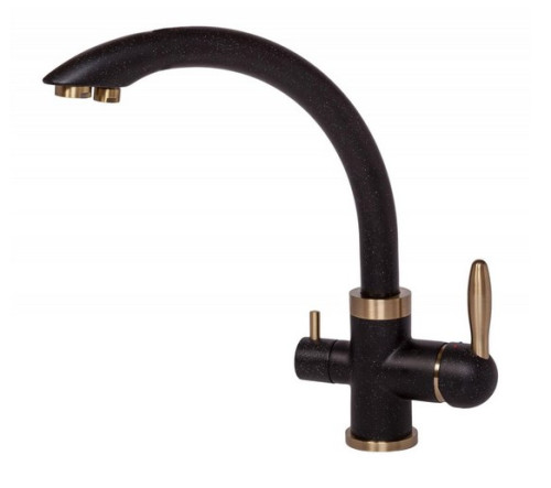 Смеситель для кухни Paulmark (Паульмарк) Essen Es213001-308-BR, черный/бронза