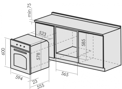 Электрический духовой шкаф MBS DE-607BL