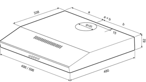 Вытяжка Krona (Крона) Ermina 500 inox pb