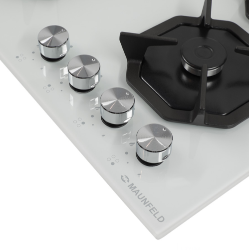 Газовая варочная панель MAUNFELD (Маунфилд) EGHG.64.2CW/G белый + ВИДЕО О ТОВАРЕ