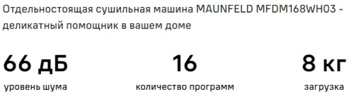 Сушильная машина MAUNFELD (Маунфилд) MFDM168SL03