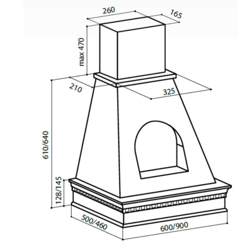 Вытяжка Lex (Лекс) ANCONA 900 IVORY