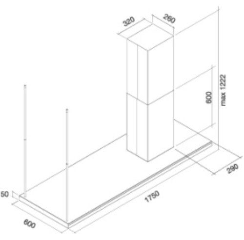 Вытяжка Falmec (Фалмек) Lumen Isola Steel 175 SX