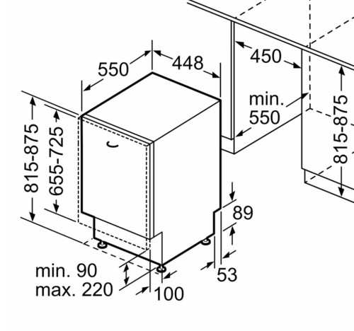 Встраиваемая посудомоечная машина Bosch (Бош) SPV4HKX53E