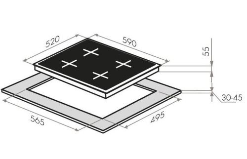 Индукционная варочная панель MAUNFELD (Маунфилд) EVI.594-FL2-BG + видео о товаре