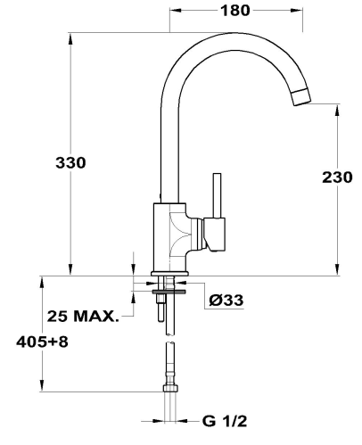 Смеситель Florentina Альфа MF, цвет хром