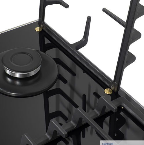 Газовая варочная панель MAUNFELD (Маунфилд) EGHG.64.3CB/G черный + ВИДЕО О ТОВАРЕ