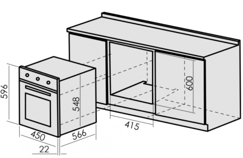 Электрический духовой шкаф MBS DE-453BL