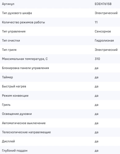 Электрический духовой шкаф MAUNFELD (Маунфилд) EOEH7615B