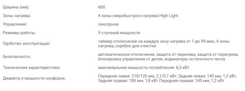 Электрическая варочная панель Fornelli (Форнелли) PV 6017 DOLCE WH