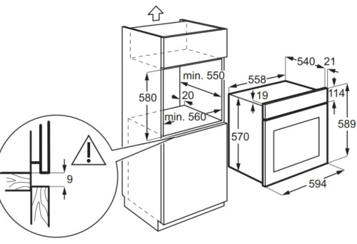 Электрический духовой шкаф Electrolux (Электролюкс) EOF5C50BX