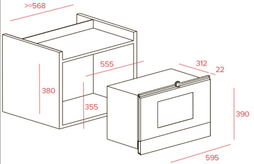 Встраиваемая микроволновая печь Teka (Тека) MWR 22 BI VB