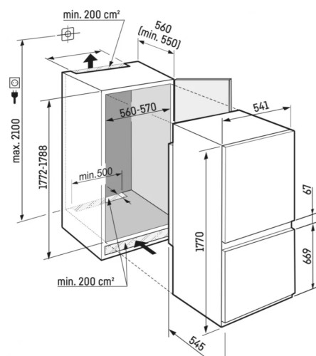Встраиваемый холодильник Liebherr (Либхер) ICNSD 5123