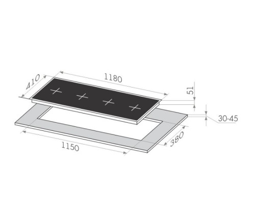 Газовая варочная панель MAUNFELD (Маунфилд) MGHG.124.20B