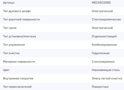 Электрическая плита MAUNFELD (Маунфилд) MEC55CS08D