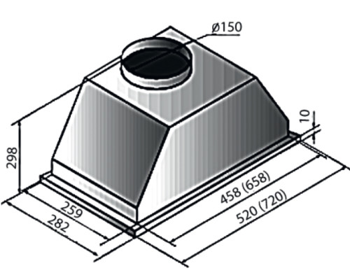 Встраиваемая вытяжка Kuppersberg (Купперсберг) INLINEA 72 Black