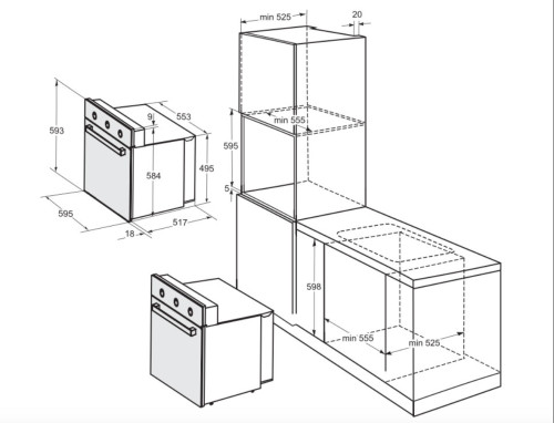 Электрический духовой шкаф DARINA (Дарина) 1U BDE111 707 W