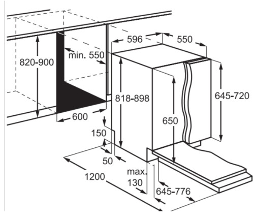 Встраиваемая посудомоечная машина Electrolux (Электролюкс) EES848200L