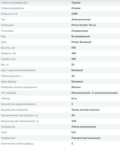 Электрический духовой шкаф Delvento (Делвенто) V4EO16001