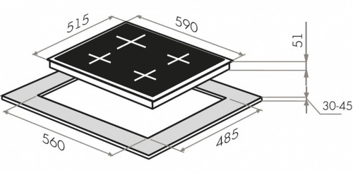 Газовая варочная панель MAUNFELD (Маунфилд) EGHG.64.33CBGI/G