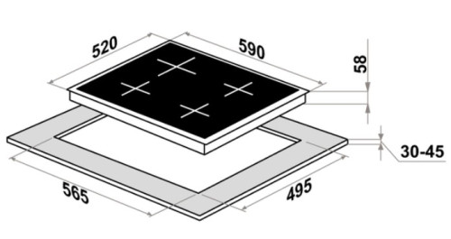 Индукционная варочная панель MAUNFELD CVI593SFBK