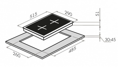 Газовая варочная панель HOMSair (ХОМСЭйр) HGE323GCWH