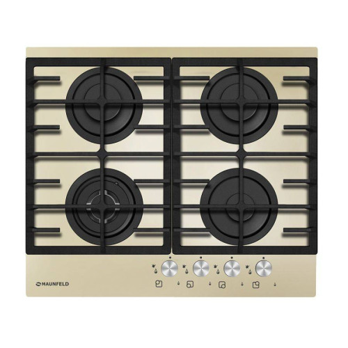 Газовая варочная панель MAUNFELD (Маунфилд) MGHG.64.17I Cream Glass + ВИДЕО О ТОВАРЕ