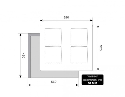 Индукционная варочная панель LEX (Лекс) EVI 640 F BL