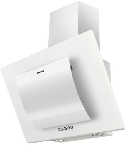 Вытяжка MAUNFELD (Маунфилд) TOWER ROUND 50 WH белое дугообразное стекло