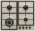Газовая варочная панель Korting (Кёртинг) HG 665 CTRB