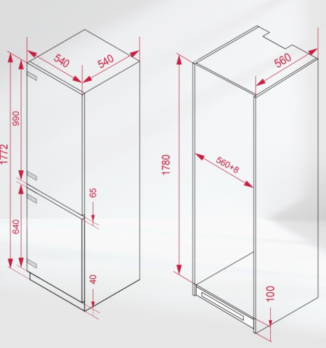Встраиваемый холодильник Lex (Лекс) LBI177.3D