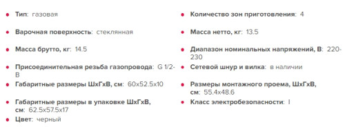 Газовая варочная панель GEFEST (Гефест) ПВГ 2232-01