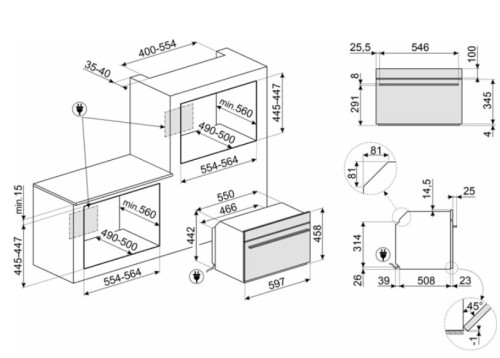Электрический духовой шкаф Smeg (Смег) SO4102M1B3