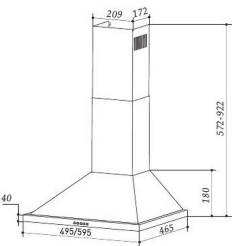 Вытяжка MAUNFELD (Маунфилд) LINE 50 T WHITE
