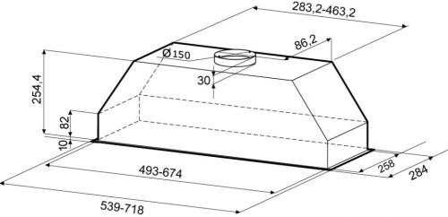 Встраиваемая вытяжка Krona (Крона) Monika 900 inox