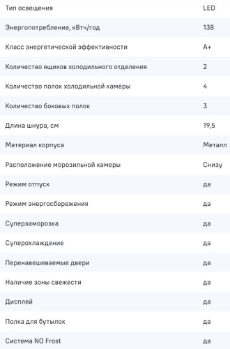 Встраиваемый холодильник MAUNFELD (Маунфилд) MBF177NFFWGR Inverter