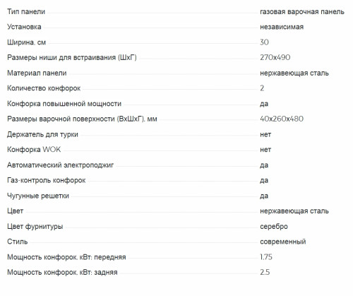 Газовая варочная панель MONSHER (Моншер) MHG 33 X
