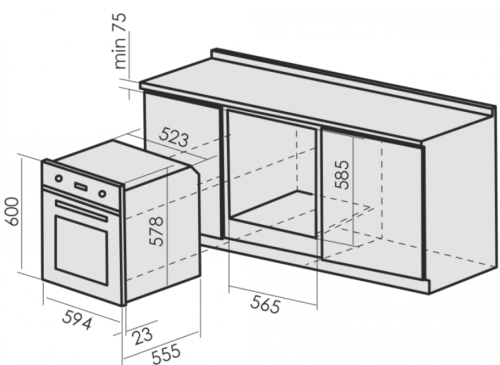 Электрический духовой шкаф MBS DE-603