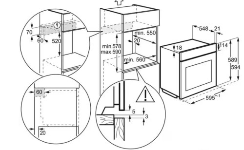 Электрический духовой шкаф Electrolux (Электролюкс) EOE7C31Z