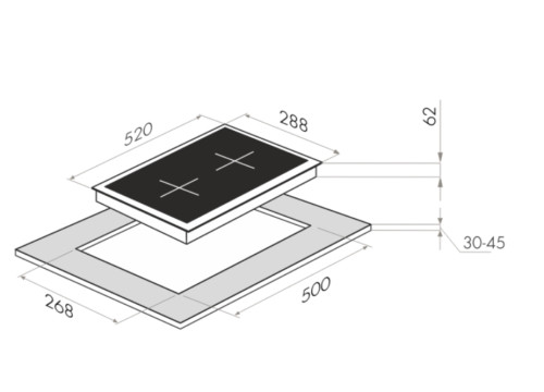 Электрическая варочная панель HOMSair (ХОМСэйр) HV32BK