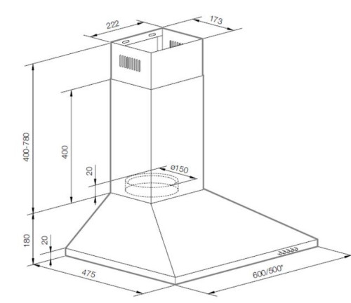 Вытяжка Graude (Грауде) DHP 50.0 W