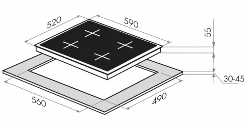 Индукционная варочная панель MAUNFELD (Маунфилд) EVI.594.FL2(S)-BG